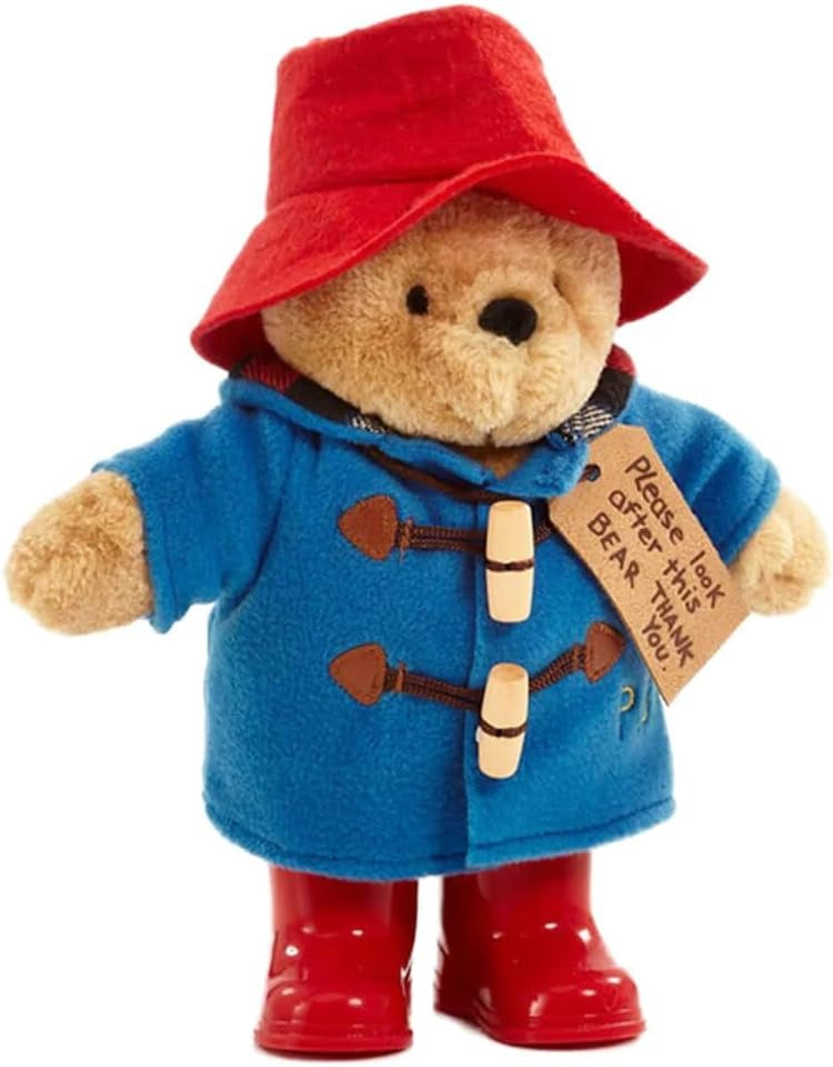 Rainbow Designs Classic Paddington Bear with Boots - 25cm Standing Plush Character - Soft & Cuddly Paddington Teddy Bear with Iconic Duffle Coat, Bush...