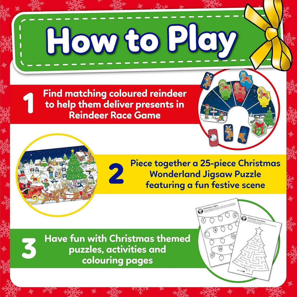 Orchard Toys Elf Lotto Mini Game, Small and Compact, Travel Game, Fun Festive Game For Ages 3-6, Educational Game Toy