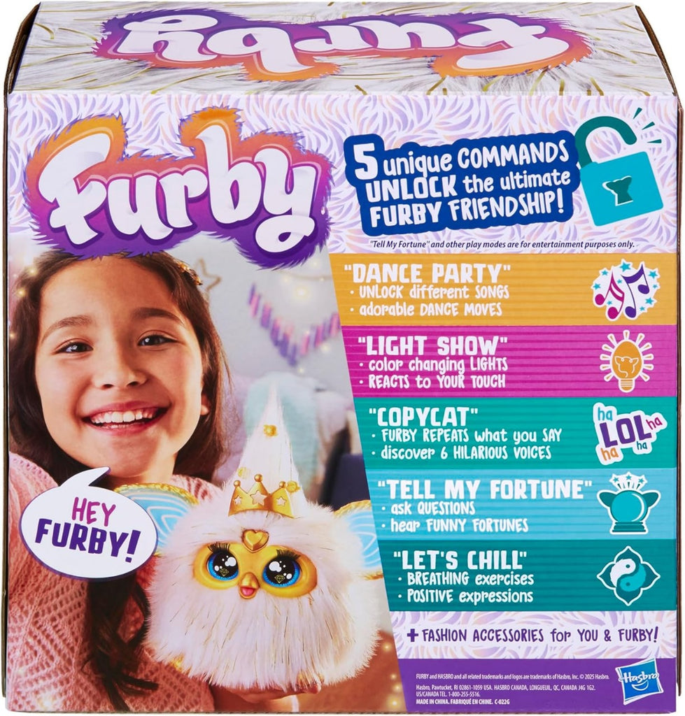Furby Electronic Plush Toy with Sounds for Kids, Plush Toys, Interactive Talking Furby Collectible, 15 cm/6 inch, Soft to the Touch, Purple