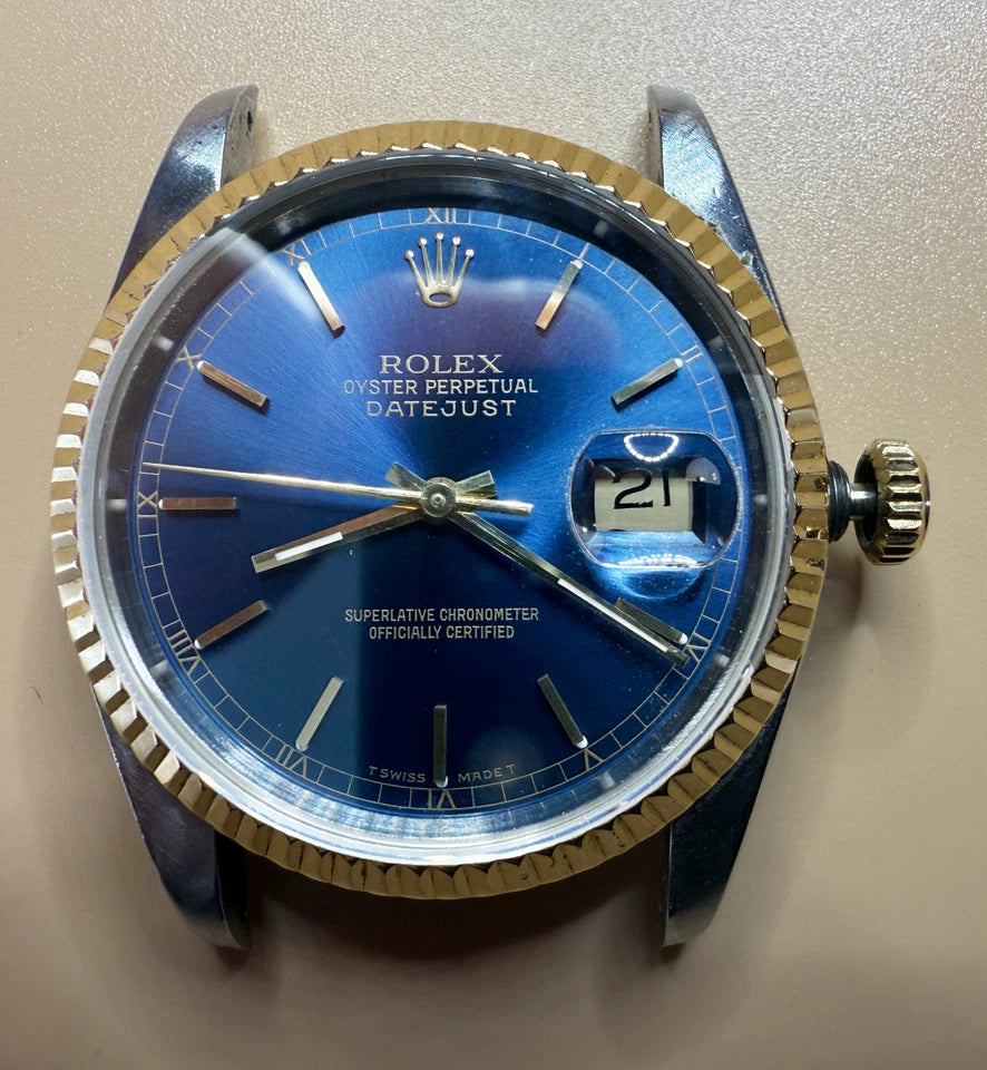 Rolex Datejust 16233 Gents Watch – Factory Blue Dial, Vintage, with Box
