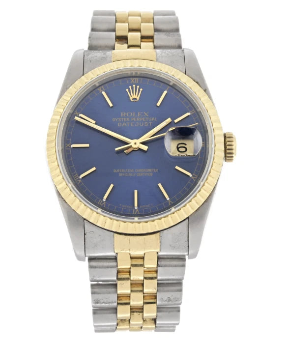 Rolex Datejust 16233 Gents Watch – Factory Blue Dial, Vintage, with Box