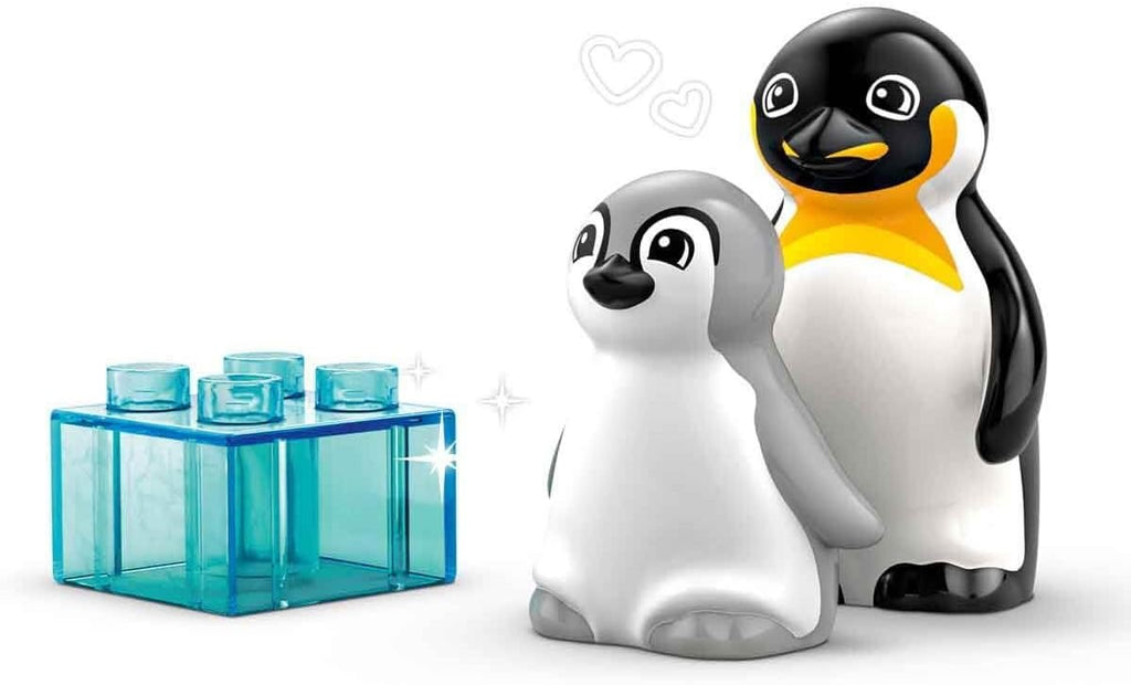 LEGO DUPLO Wild Animal Families: Penguins & Lions - Fine Motor Skills Toy for 2+ Year Old Girls & Boys - Toddler Learning Toy incl. 4 Animal Figures & Accessories - Gift Idea - 10442