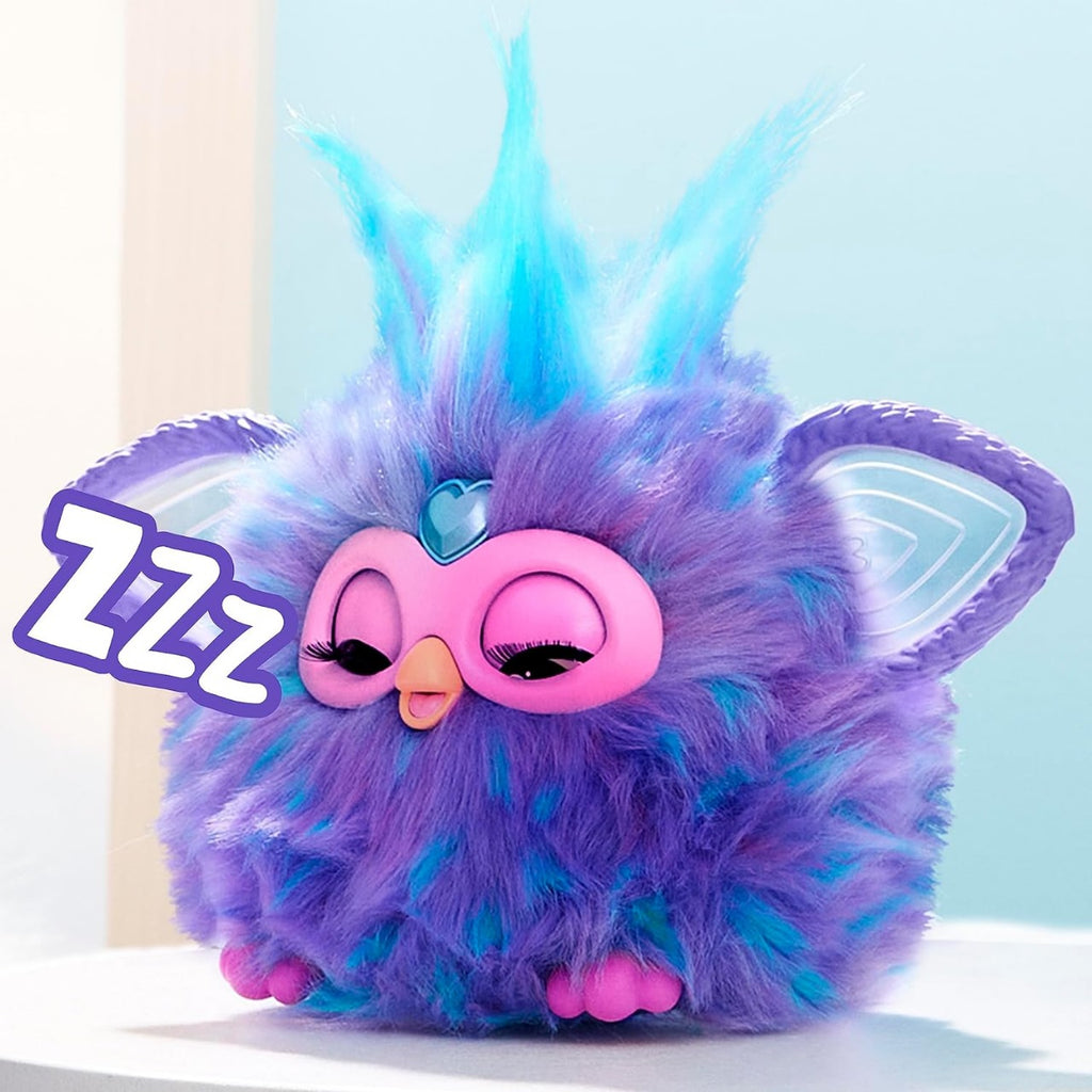 Furby Electronic Plush Toy with Sounds for Kids, Plush Toys, Interactive Talking Furby Collectible, 15 cm/6 inch, Soft to the Touch, Purple