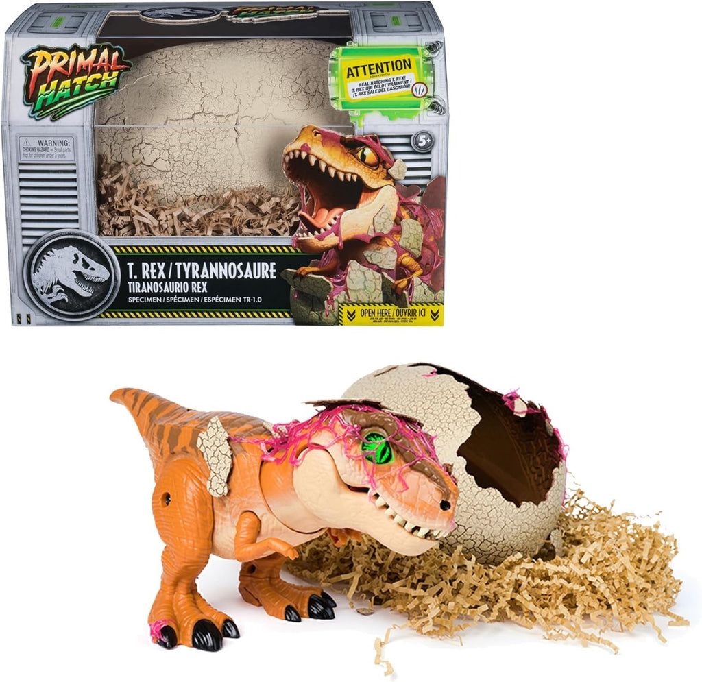 Jurassic World Primal Hatch Interactive Toy Dinosaur & Egg, Hatch & Train your own Baby Dino with 100+ Sounds & Reactions, Kids Toys for Boys & Girls Aged 5 & Up