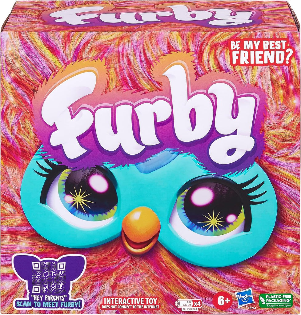 Furby Electronic Plush Toy with Sounds for Kids, Plush Toys, Interactive Talking Furby Collectible, 15 cm/6 inch, Soft to the Touch, Purple