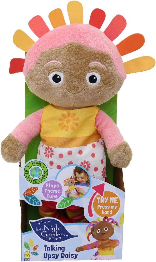 In the Night Garden Upsy Daisy Talking Teddy Bear, Cbeebies Cute & sensory toys. Comforting sounds. Kids Toys & Baby toys 0-6 months, Pink