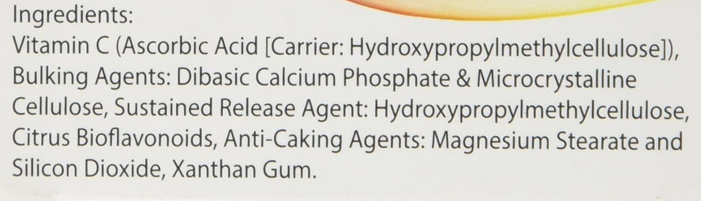 C Vitamin Nutrition Tablets – 60 Count (Slow Release Formula)