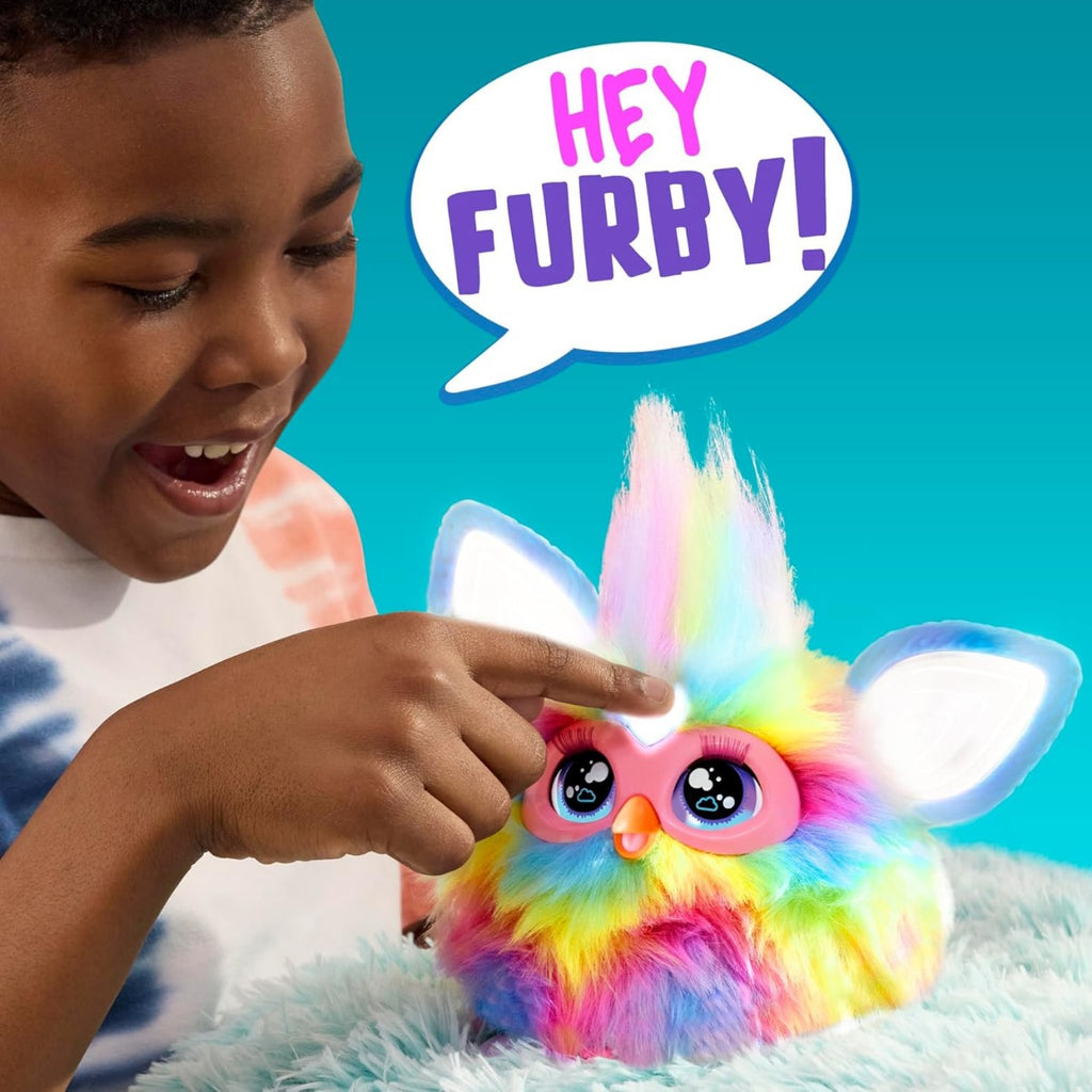 Furby Electronic Plush Toy with Sounds for Kids, Plush Toys, Interactive Talking Furby Collectible, 15 cm/6 inch, Soft to the Touch, Purple