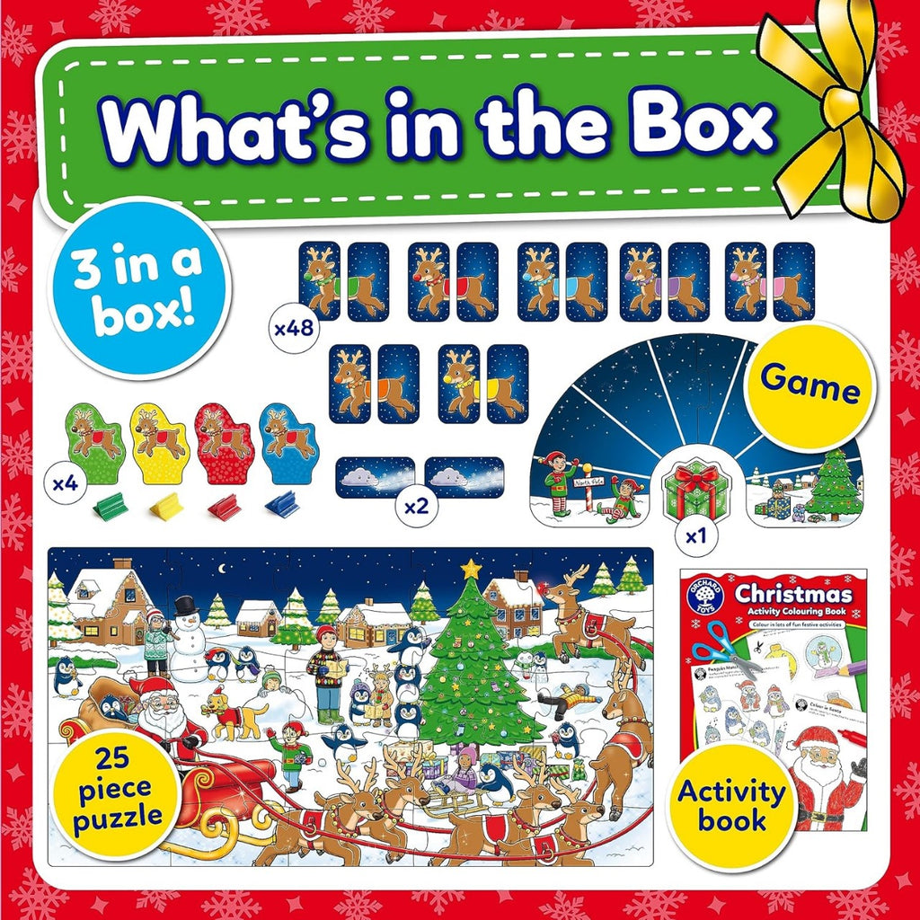 Orchard Toys Elf Lotto Mini Game, Small and Compact, Travel Game, Fun Festive Game For Ages 3-6, Educational Game Toy