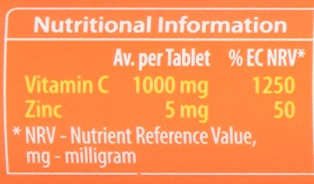 Vitabiotics Ultra Vitamin C Effervescent with Zinc – Orange Flavour – 20 Tablets