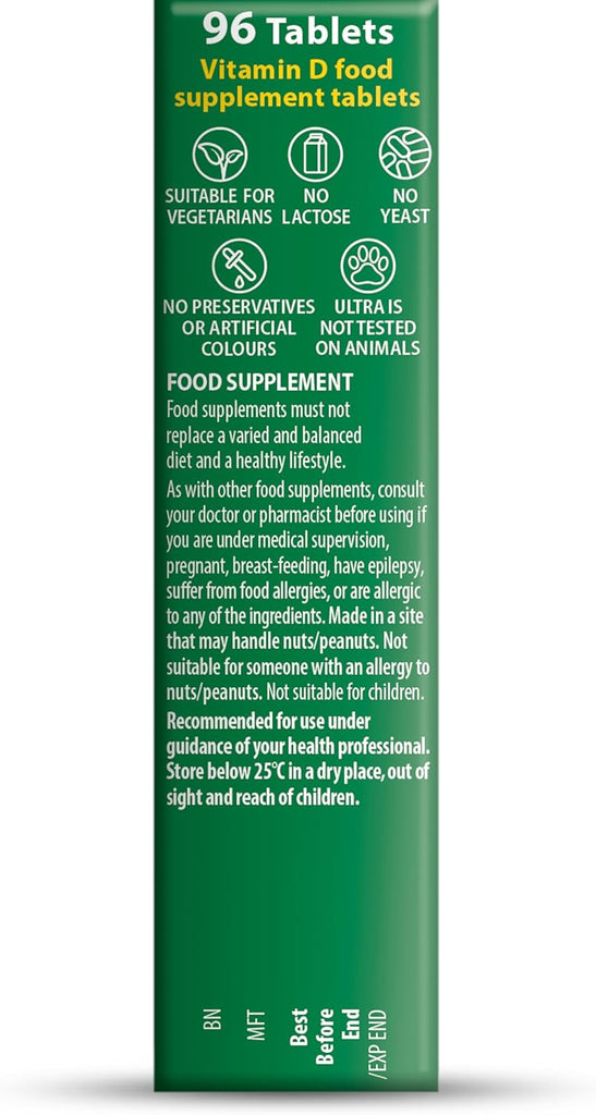 Vitabiotics Ultra Vitamin D Range – Vegan Vitamin D Gummies 1000IU & Vitamin D Tablets 400IU, 3000IU, 4000IU | Daily Immune & Bone Support