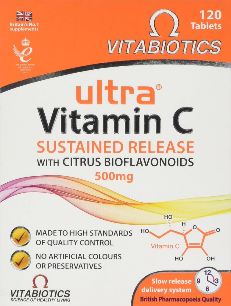 C Vitamin Nutrition Tablets – 60 Count (Slow Release Formula)