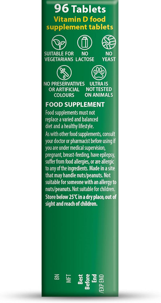 Vitabiotics Ultra Vitamin D Range – Vegan Vitamin D Gummies 1000IU & Vitamin D Tablets 400IU, 3000IU, 4000IU | Daily Immune & Bone Support