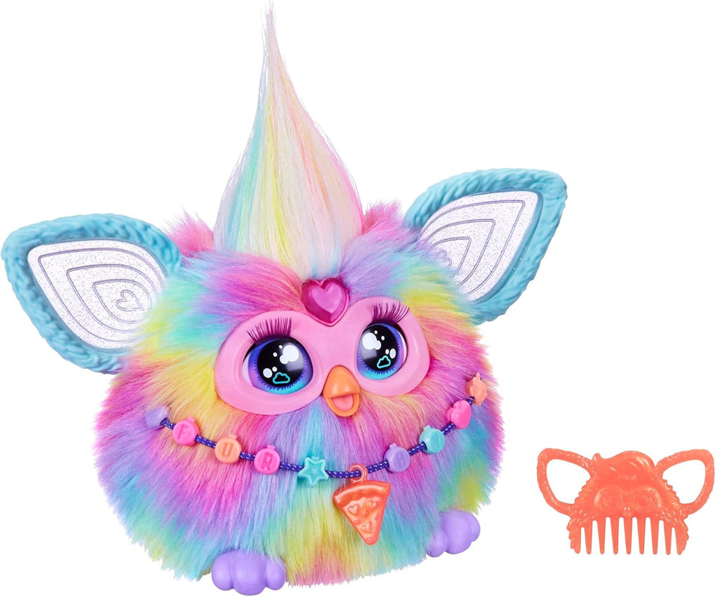 Furby Electronic Plush Toy with Sounds for Kids, Plush Toys, Interactive Talking Furby Collectible, 15 cm/6 inch, Soft to the Touch, Purple