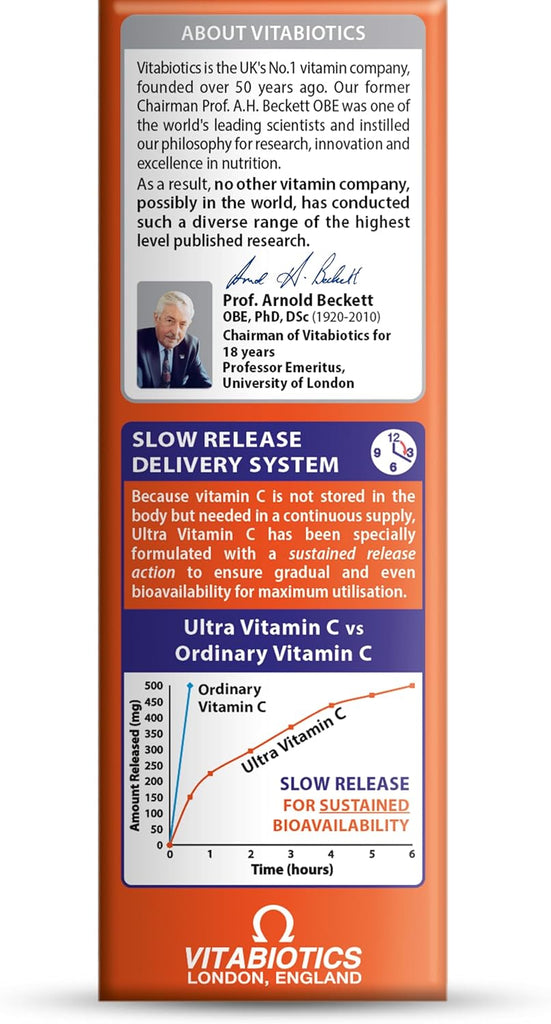 C Vitamin Nutrition Tablets – 60 Count (Slow Release Formula)