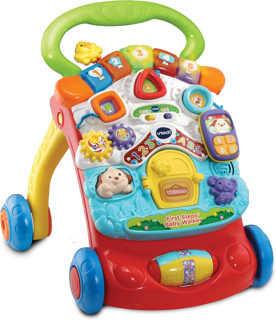 VTech First Steps Baby Walker | Push Along Walker Baby Toy with Shapes, Sounds, Music, Phrases, Pretend Play and More | Suitable for Babies from 6 Months, 1, 2 & 3 Year Olds, Boys & Girls, Pink