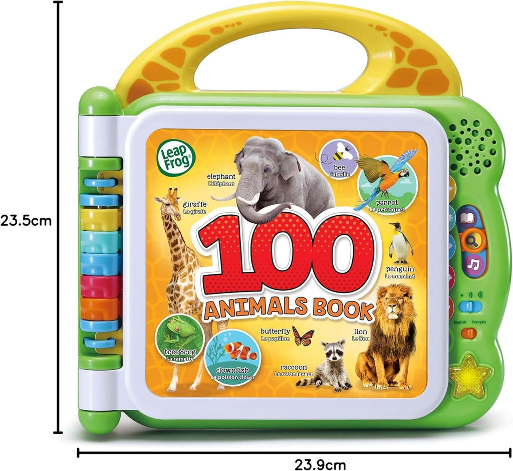LeapFrog 100 Animals Book, Baby Book with Sounds and Words for Learning Play, Educational Toy for Kids, Preschool Toys, Bilingual Toy for Boys and Girls Aged 18 Months, 1, 2, 3 Years, English Version