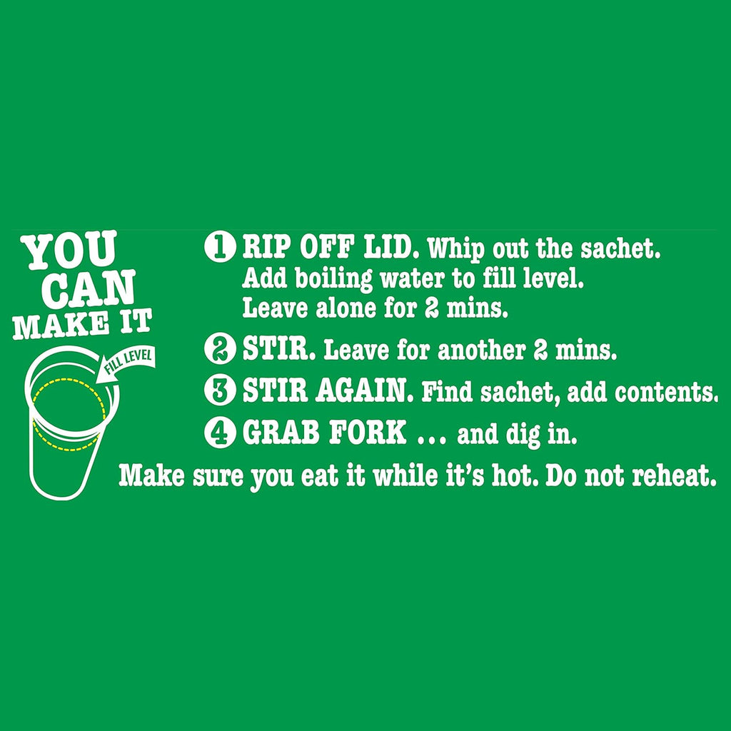 Pot Noodle Chicken & Mushroom instant vegetarian snack quick to make noodles Instant Noodle 12x 90 g