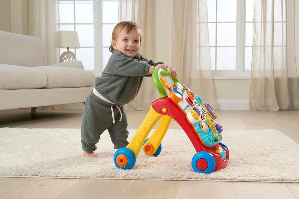 VTech First Steps Baby Walker | Push Along Walker Baby Toy with Shapes, Sounds, Music, Phrases, Pretend Play and More | Suitable for Babies from 6 Months, 1, 2 & 3 Year Olds, Boys & Girls, Pink