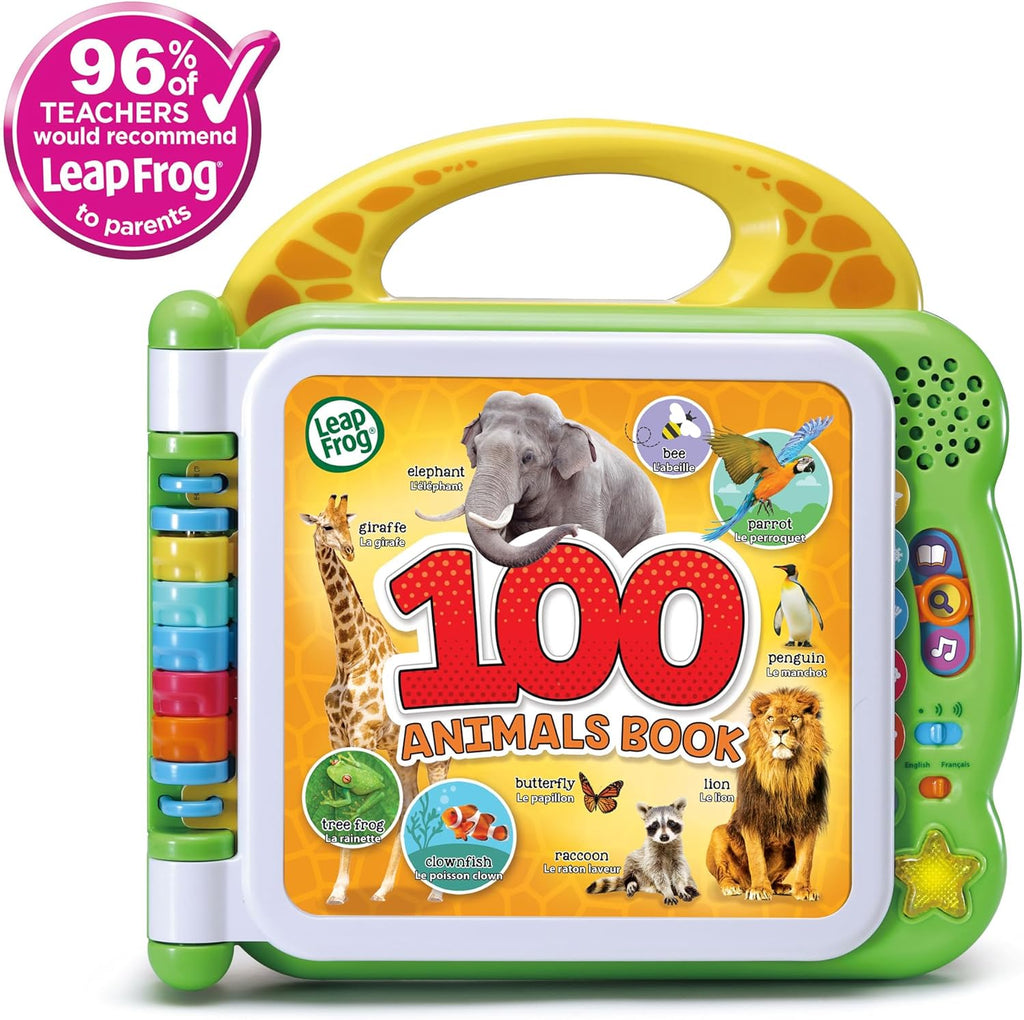 LeapFrog 100 Animals Book, Baby Book with Sounds and Words for Learning Play, Educational Toy for Kids, Preschool Toys, Bilingual Toy for Boys and Girls Aged 18 Months, 1, 2, 3 Years, English Version