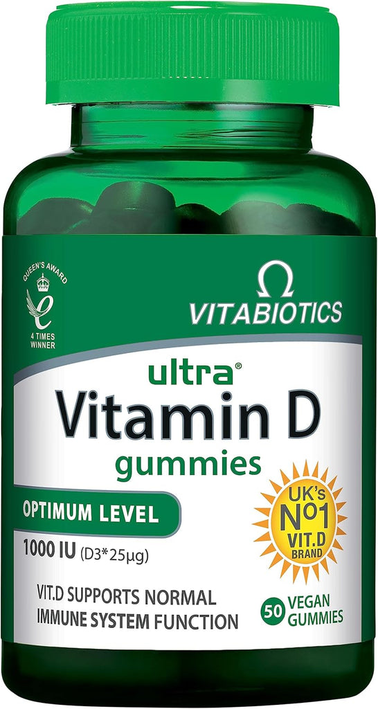 Vitabiotics Ultra Vitamin D Range – Vegan Vitamin D Gummies 1000IU & Vitamin D Tablets 400IU, 3000IU, 4000IU | Daily Immune & Bone Support