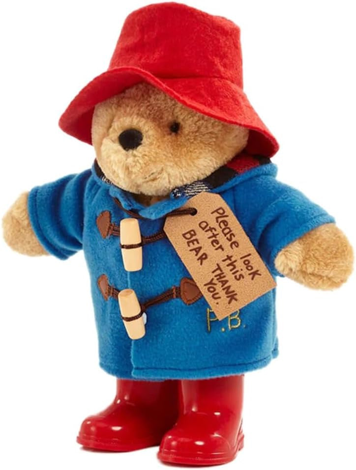 Rainbow Designs Classic Paddington Bear with Boots - 25cm Standing Plush Character - Soft & Cuddly Paddington Teddy Bear with Iconic Duffle Coat, Bush...