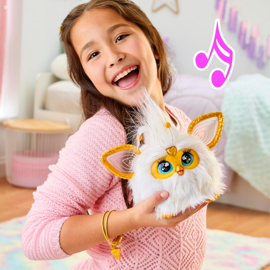 Furby Electronic Plush Toy with Sounds for Kids, Plush Toys, Interactive Talking Furby Collectible, 15 cm/6 inch, Soft to the Touch, Purple
