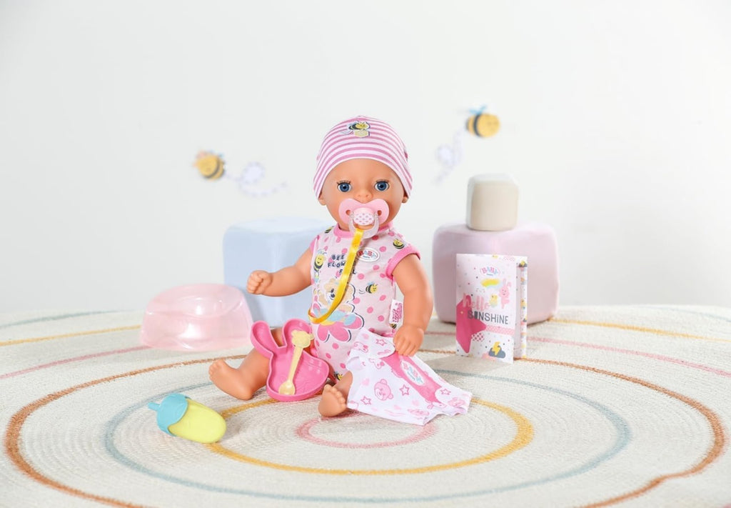 BABY born Little Magic Girl 834596-36cm Doll with 7 Lifelike Functions and Accessories - No Batteries Required - Suitable for Children from 1 Years Old, Pink