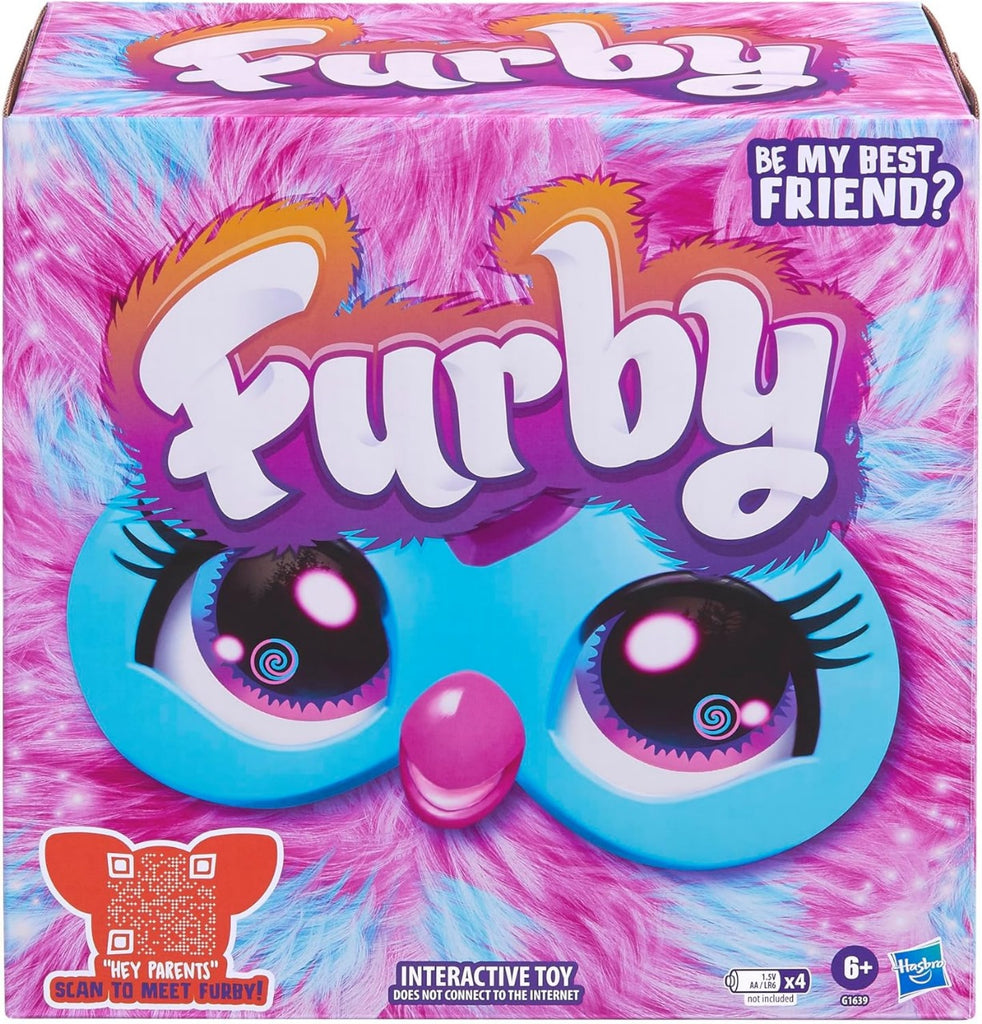 Furby Electronic Plush Toy with Sounds for Kids, Plush Toys, Interactive Talking Furby Collectible, 15 cm/6 inch, Soft to the Touch, Purple
