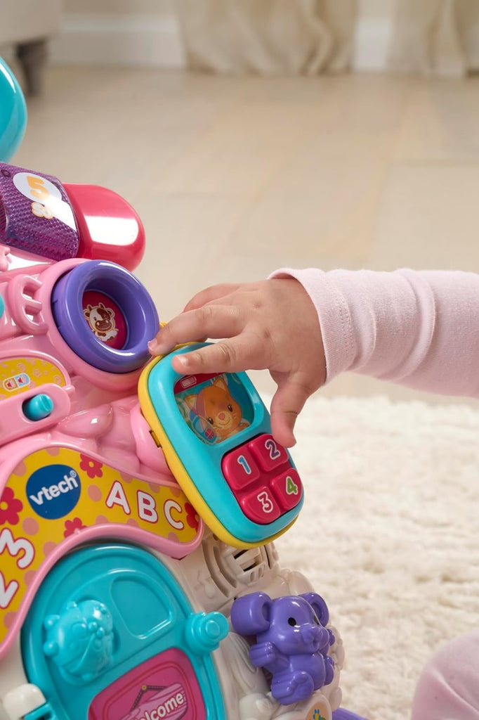 VTech First Steps Baby Walker | Push Along Walker Baby Toy with Shapes, Sounds, Music, Phrases, Pretend Play and More | Suitable for Babies from 6 Months, 1, 2 & 3 Year Olds, Boys & Girls, Pink