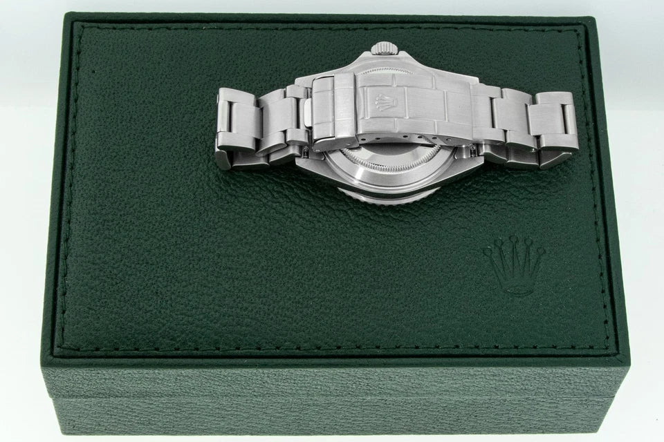 Rolex Submariner Date Stainless Steel Watch with Blue Diamond Dial and Blue Bezel