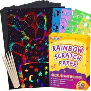 pigipigi Scratch Paper Art for Kids - 60 Pcs
