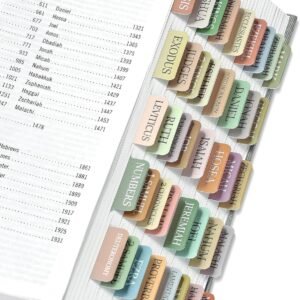 Bible Tabs for Women & Men, Laminated Bible Tabs