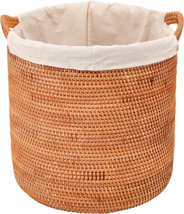 LALASUN Rattan Laundry Hamper With Removable