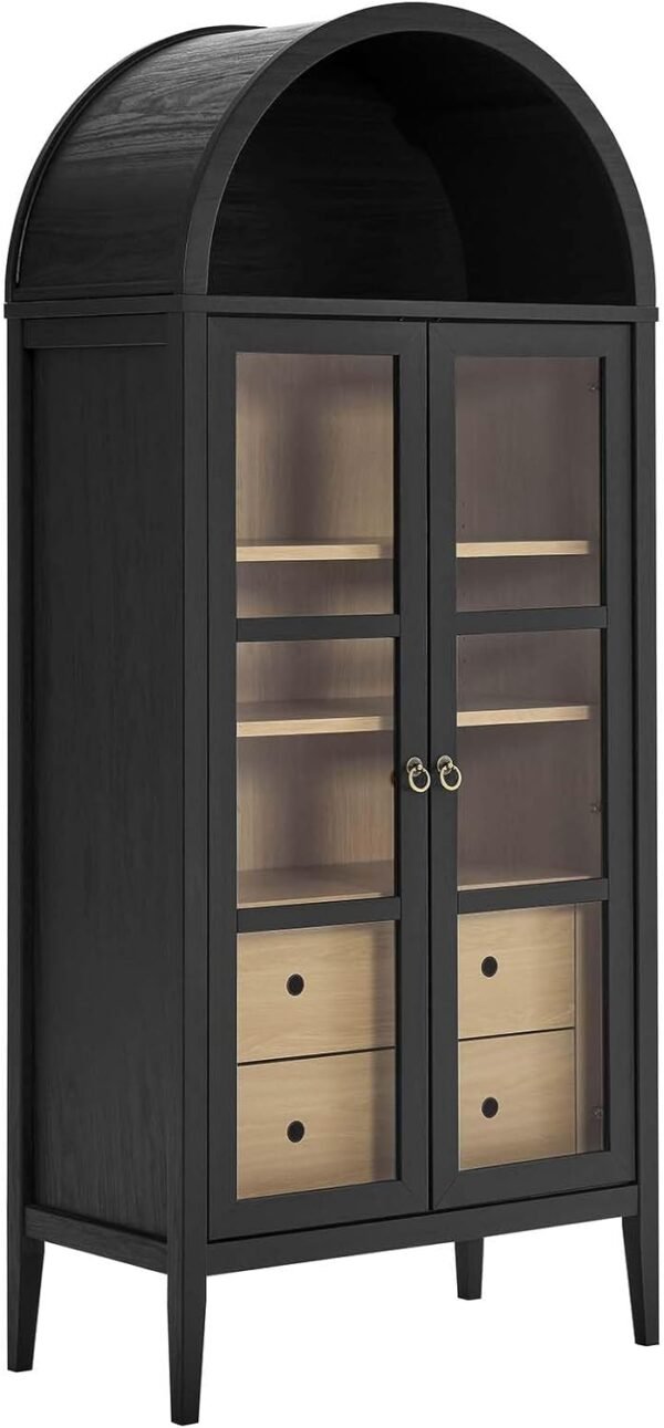 Storage Display Cabinet in Black Oak Wood